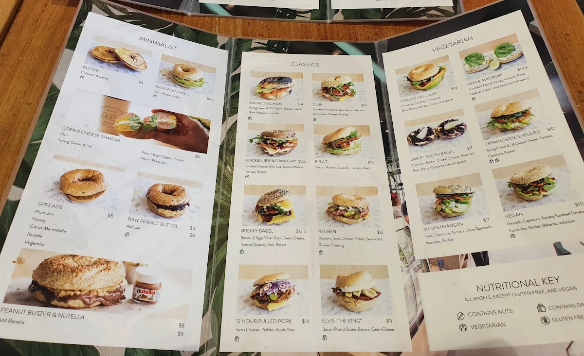 Menu, NYC Bagel Deli