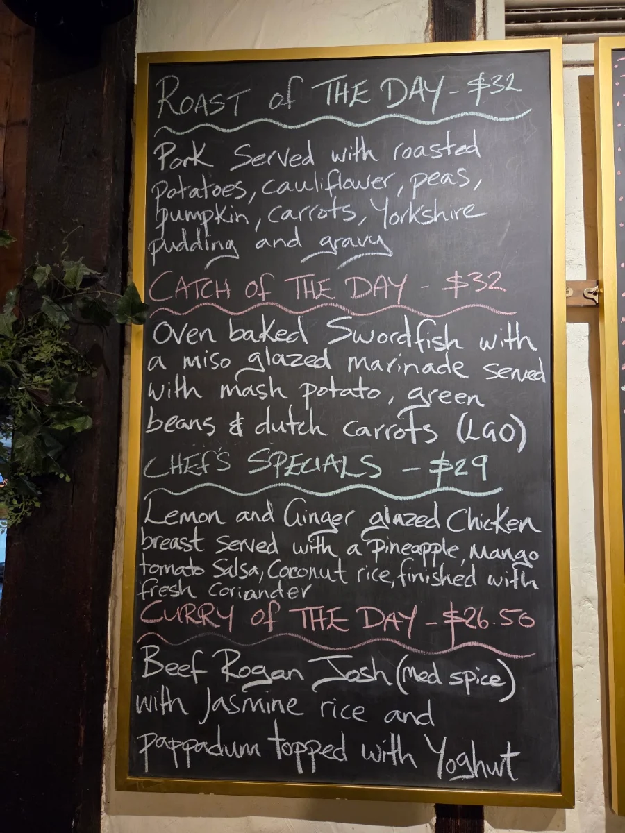 Menu, The Sherlock Holmes