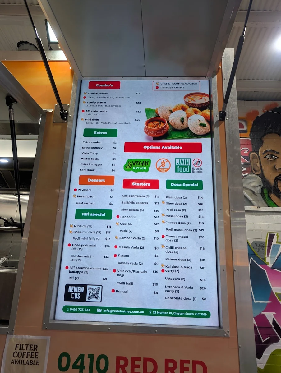 Menu, Gopi Ka Chatka Clayton