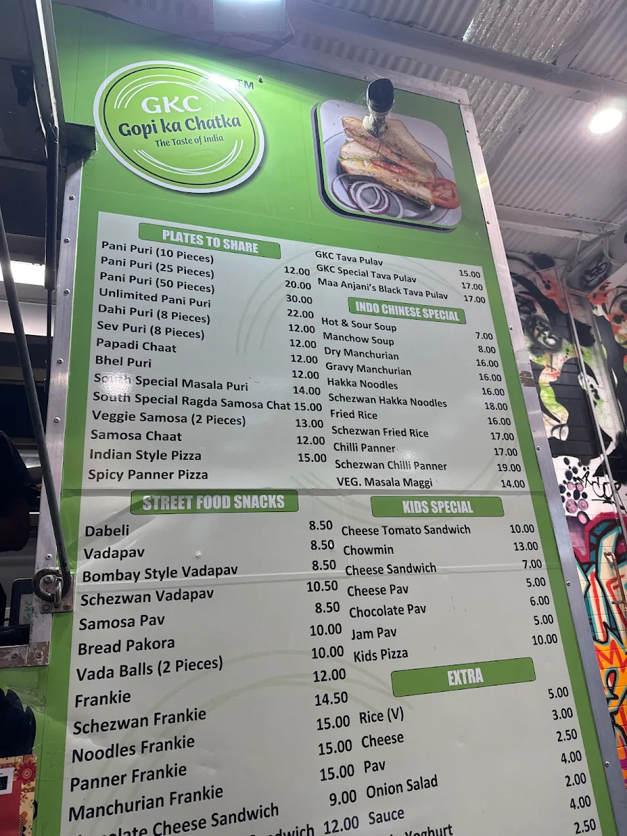 Menu, Gopi Ka Chatka Clayton