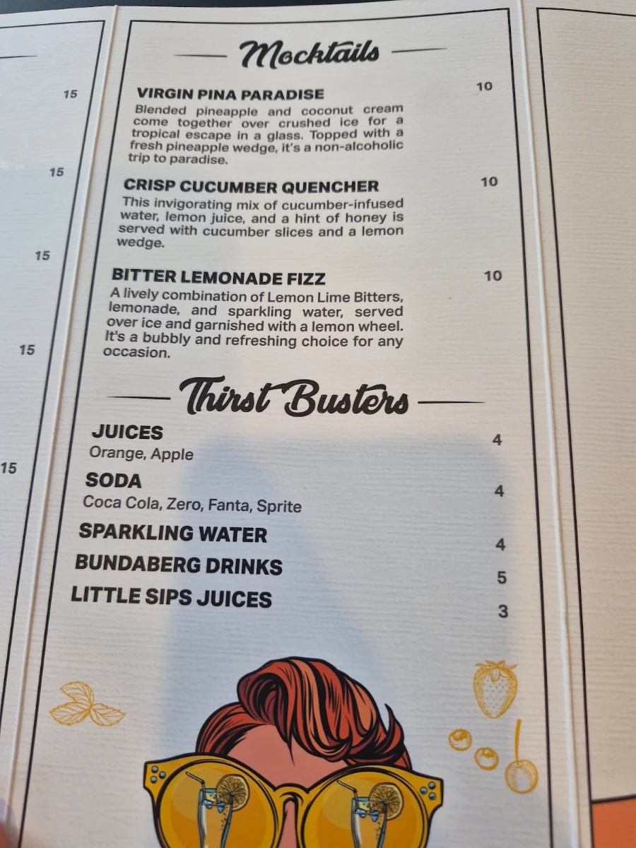 Menu, LA Burgers and Shakes