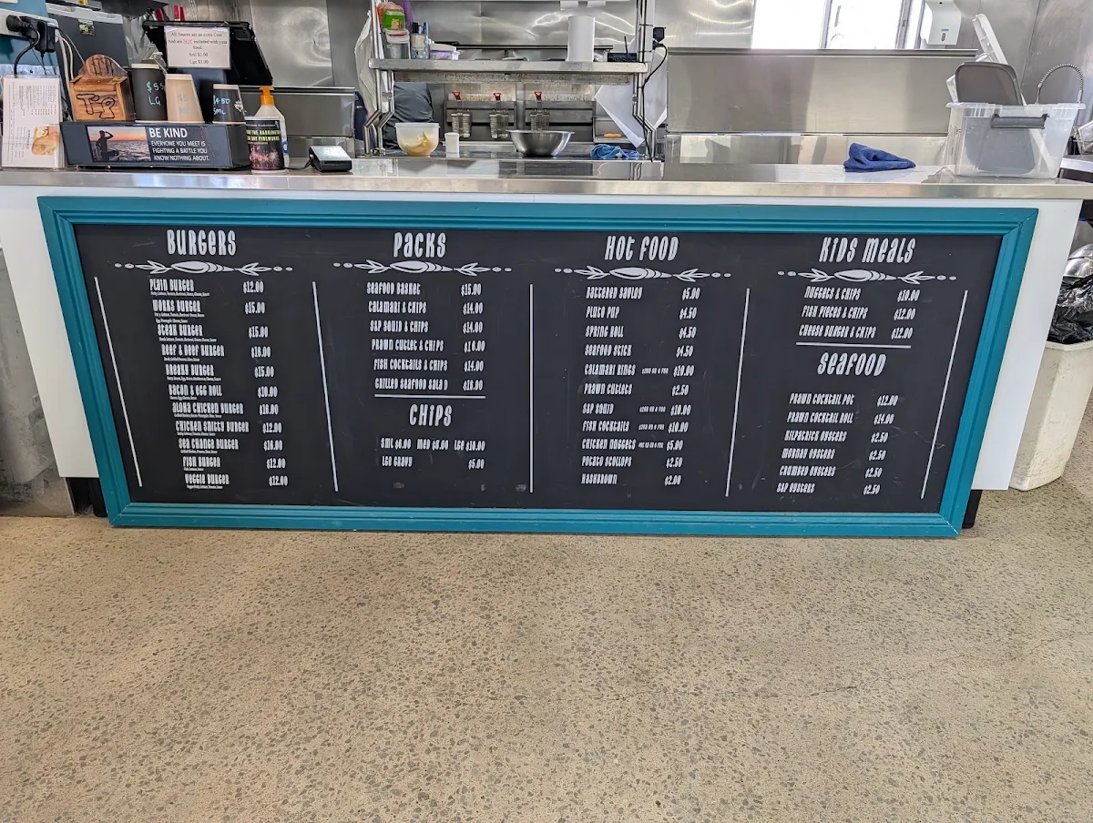 Menu, Stone's Oysters & Seafood Harrington