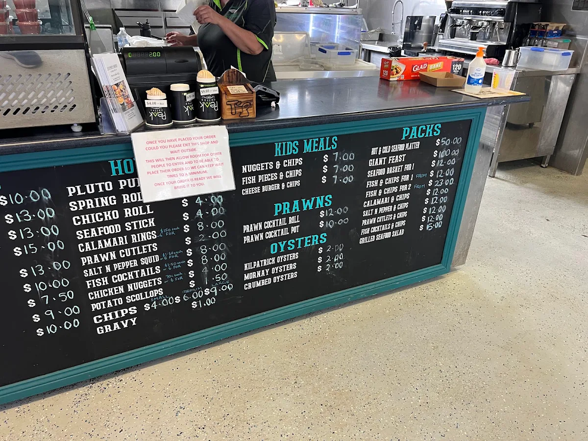 Menu, Stone's Oysters & Seafood Harrington