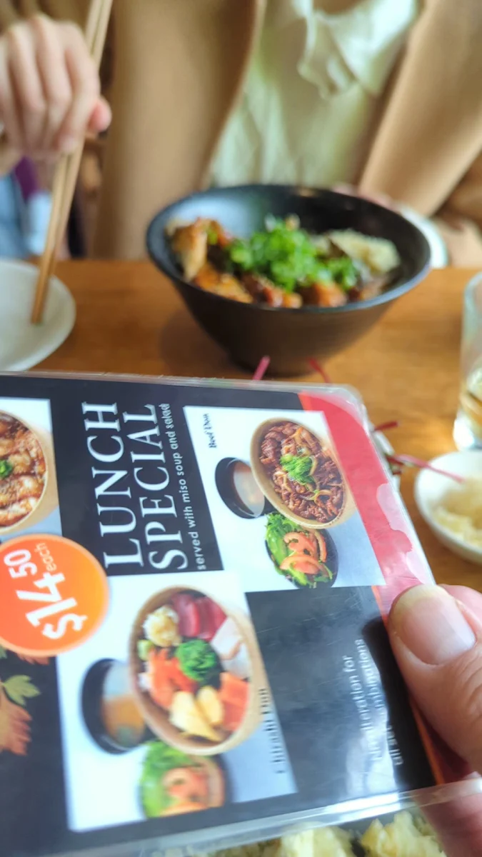 Menu, Niji Sushi Bar Kingsford