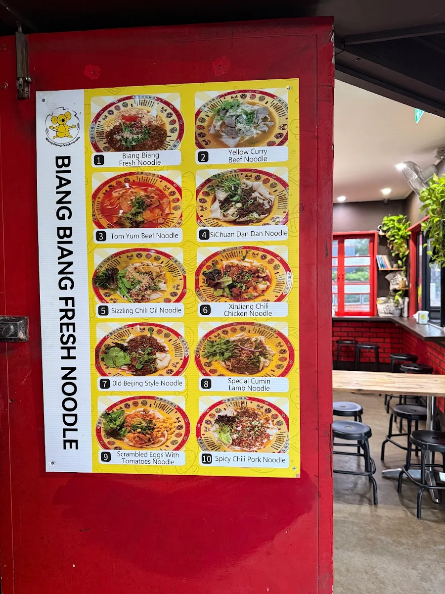 Menu, Biang Biang Fresh Noodle
