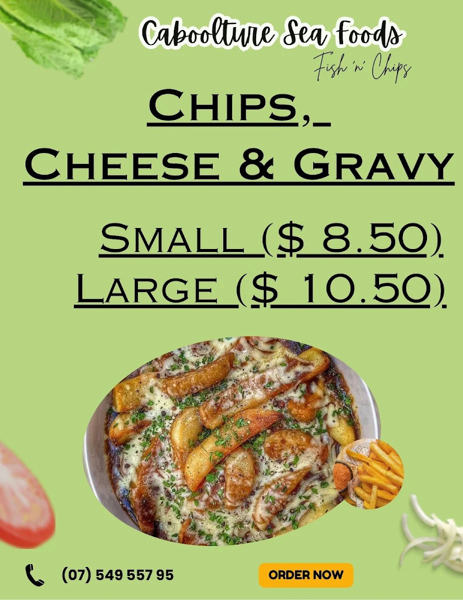 Menu, Caboolture Seafood Market (FISH & CHIPS SHOP)