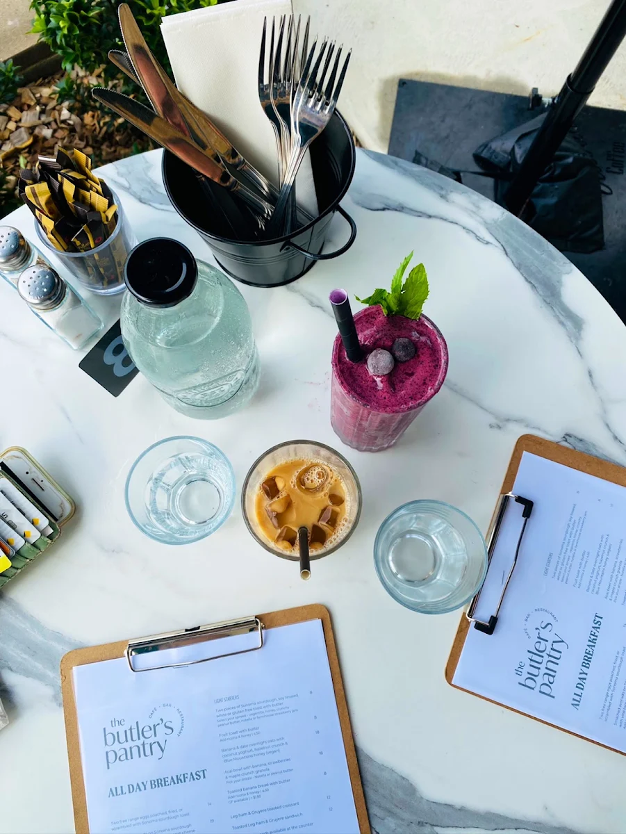 Menu, The Butler's Pantry Cafe
