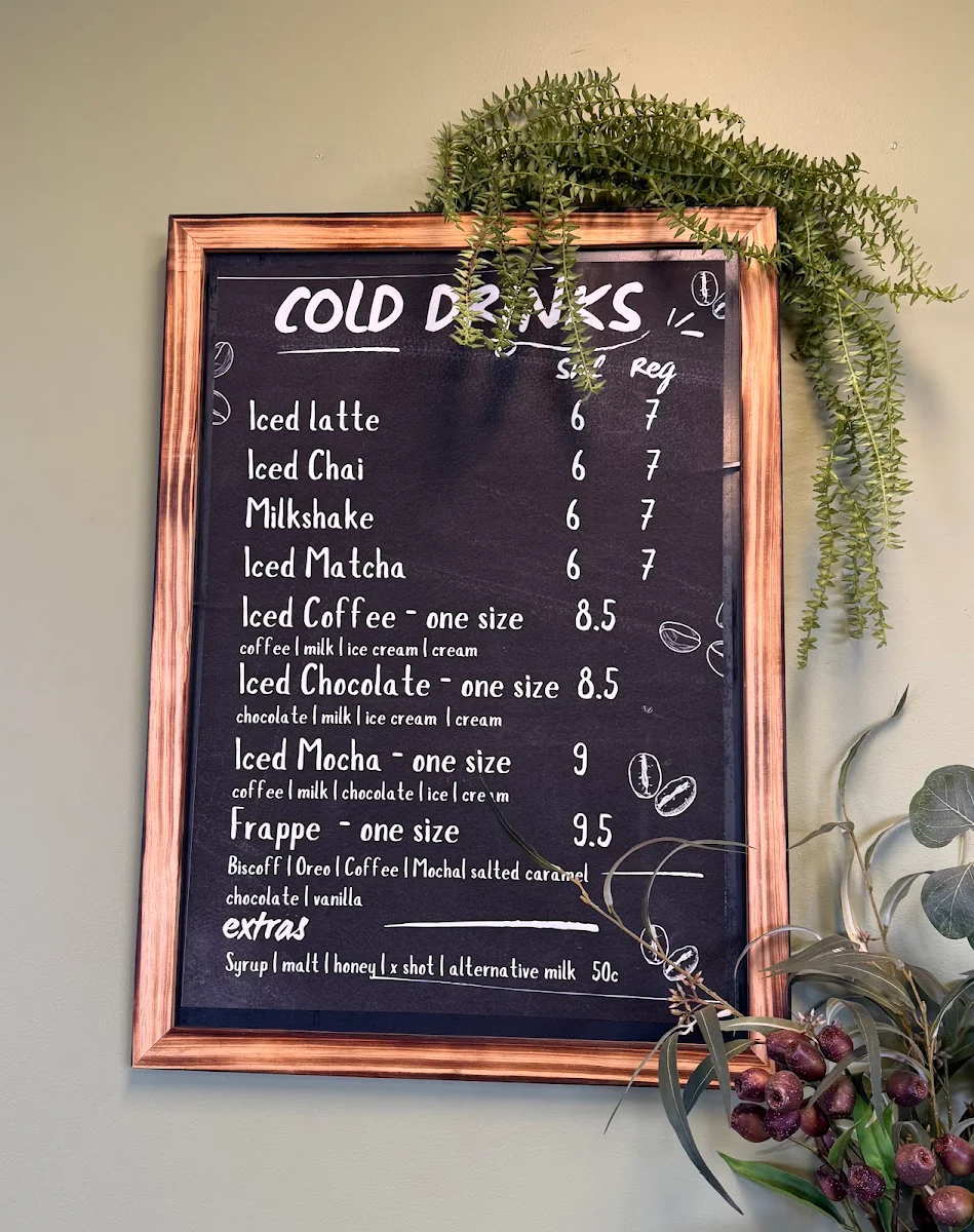 Menu, The Coffee Nook