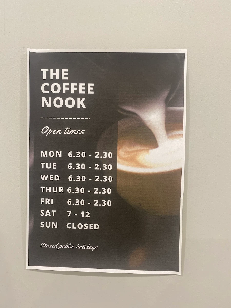 Menu, The Coffee Nook
