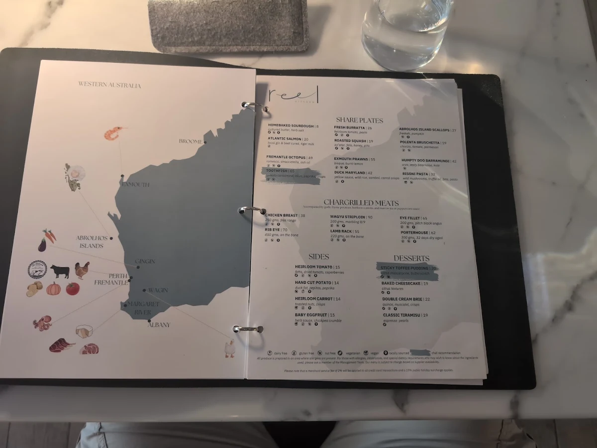 Menu, Reel Kitchen