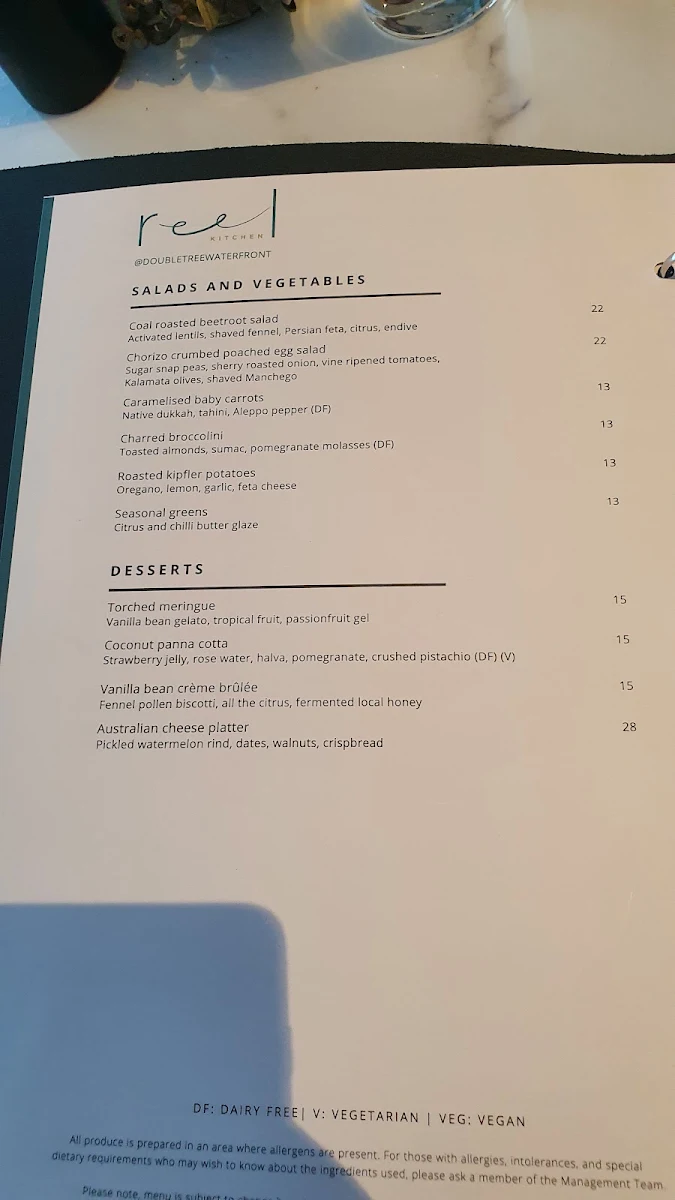 Menu, Reel Kitchen