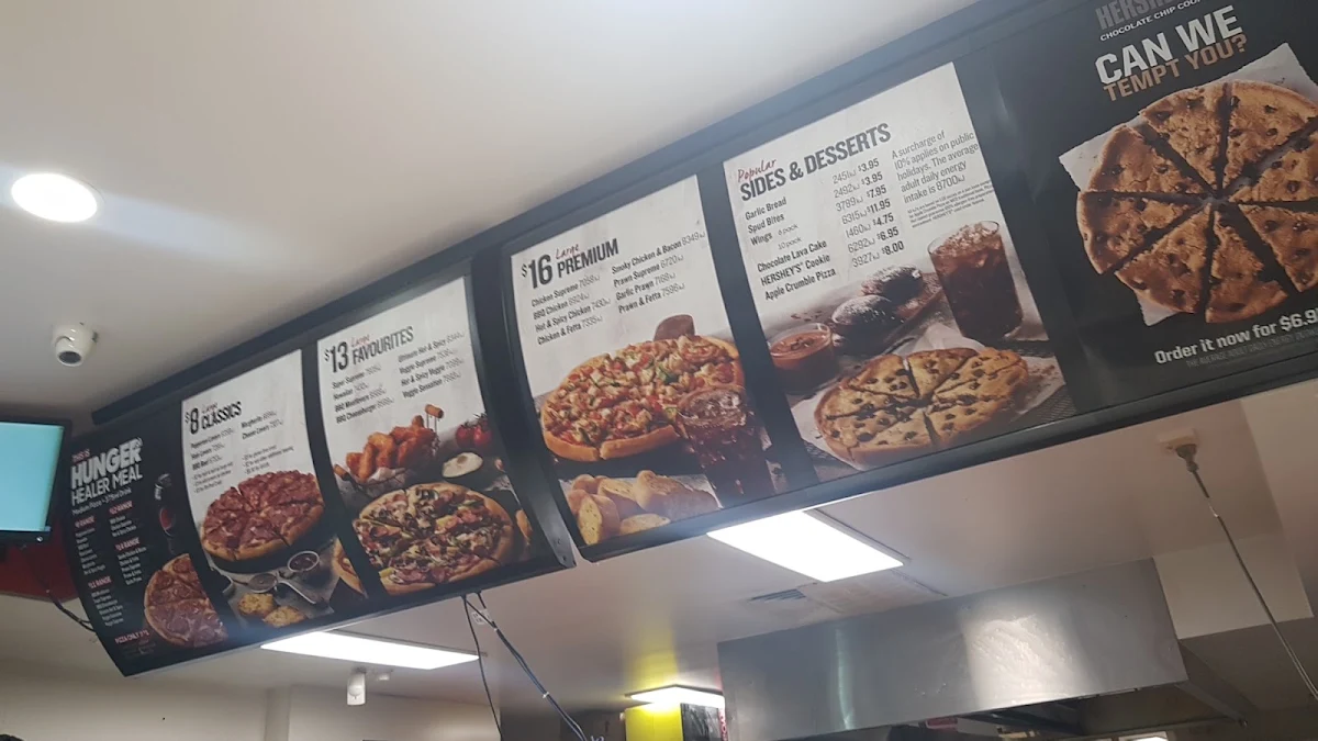 Menu, Pizza Hut St Kilda