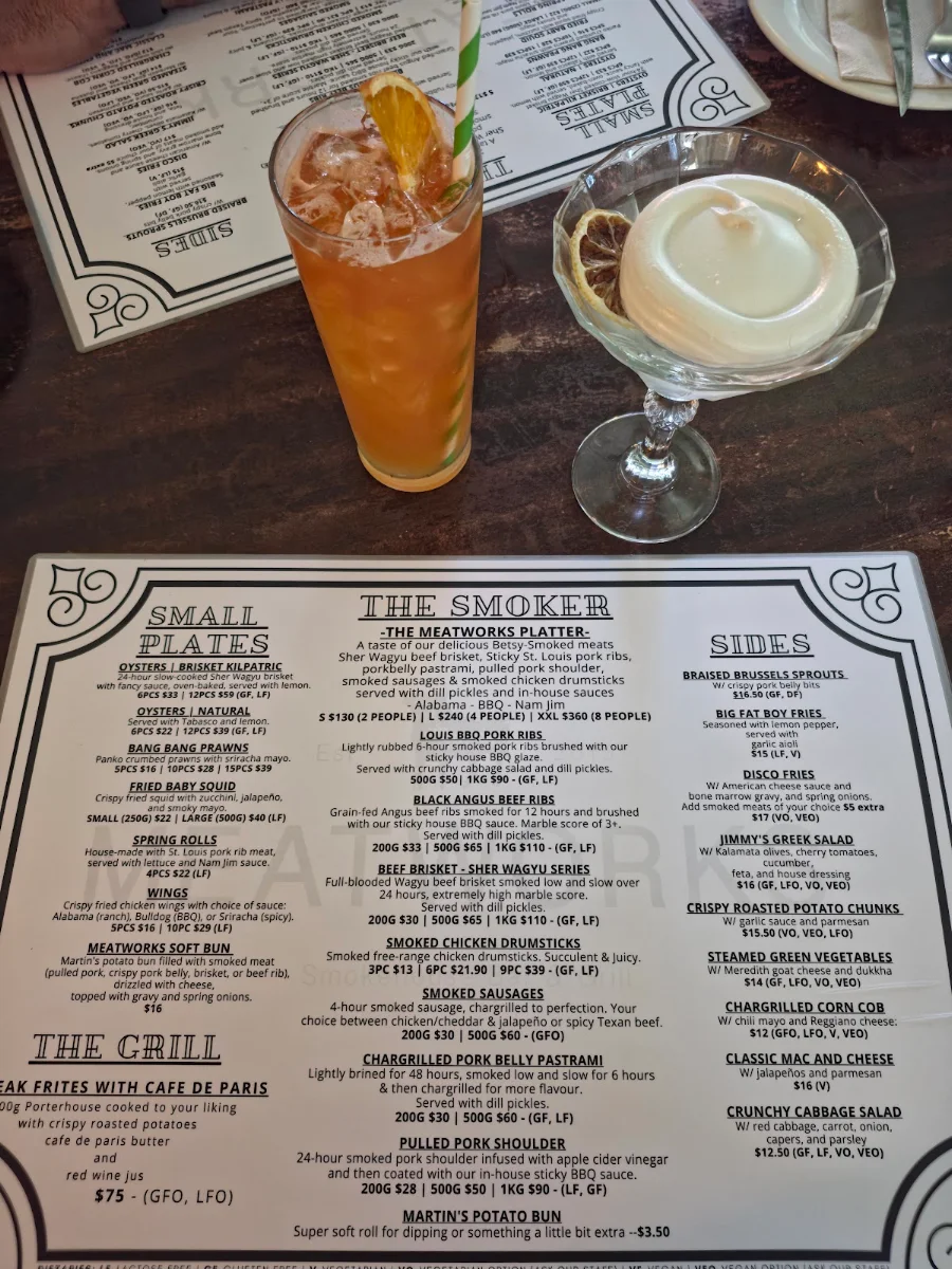 Menu, Meatworksco
