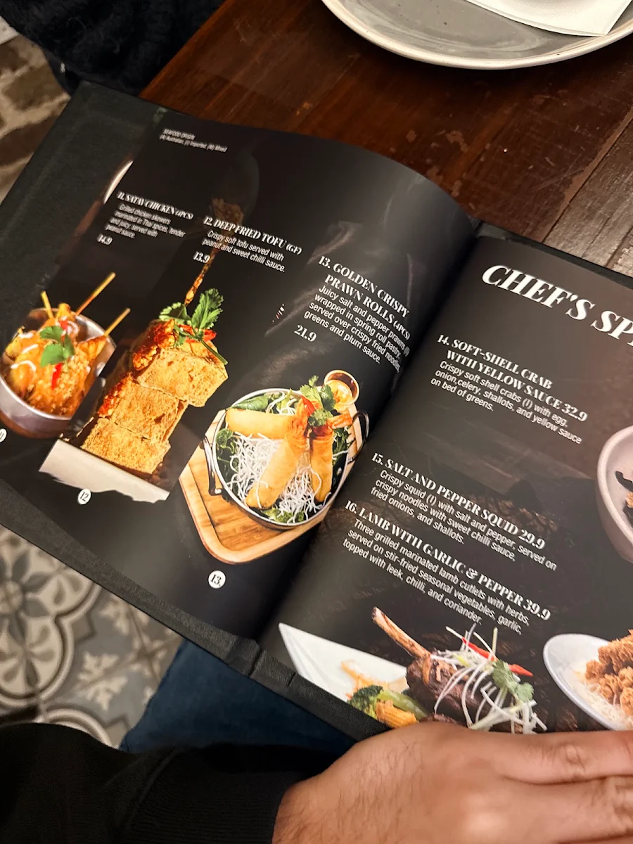 Menu, Thai Paragon Bankstown