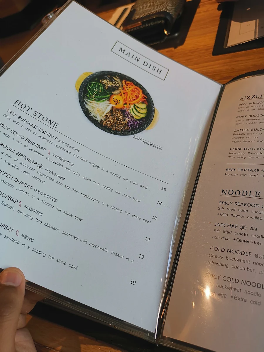 Menu, Madang Korean BBQ