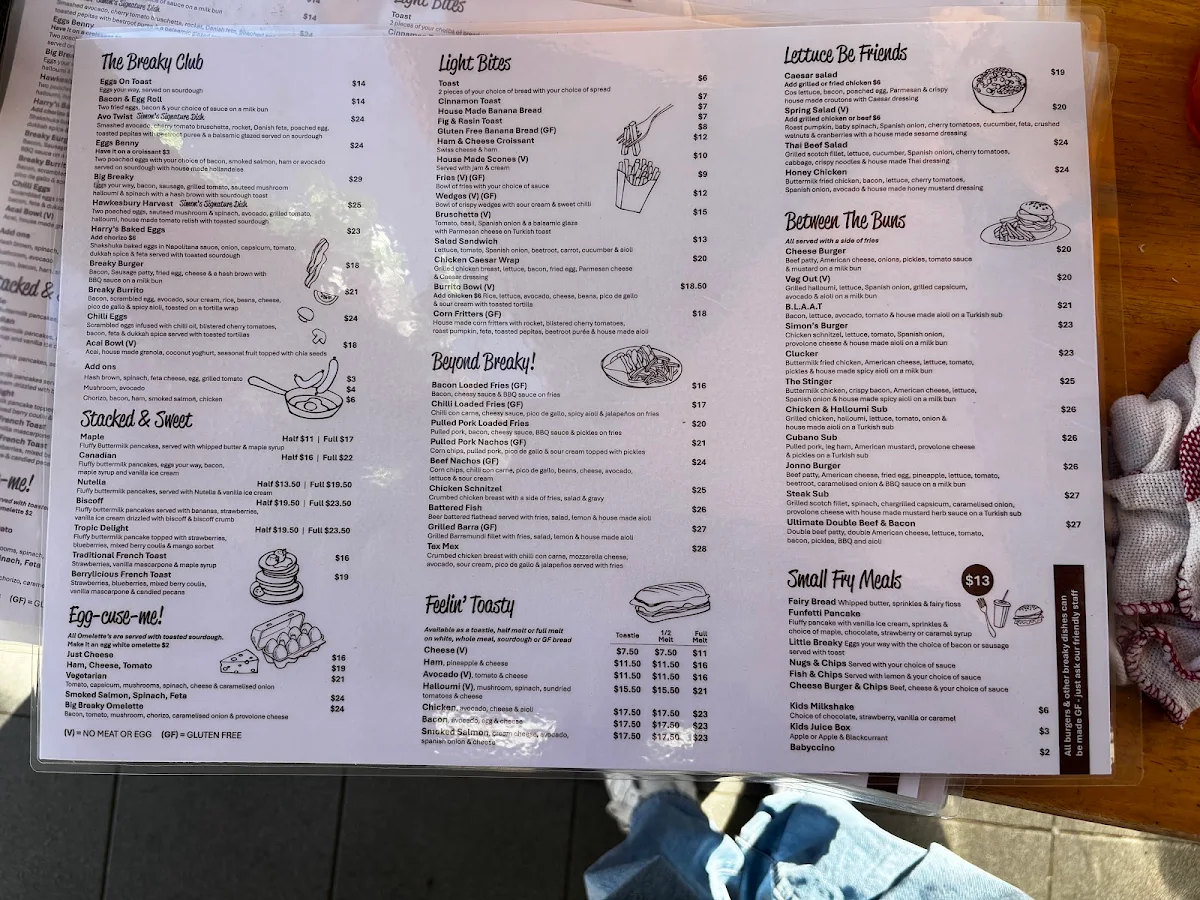 Menu, Simon's Cafe - Best cafe in Windsor