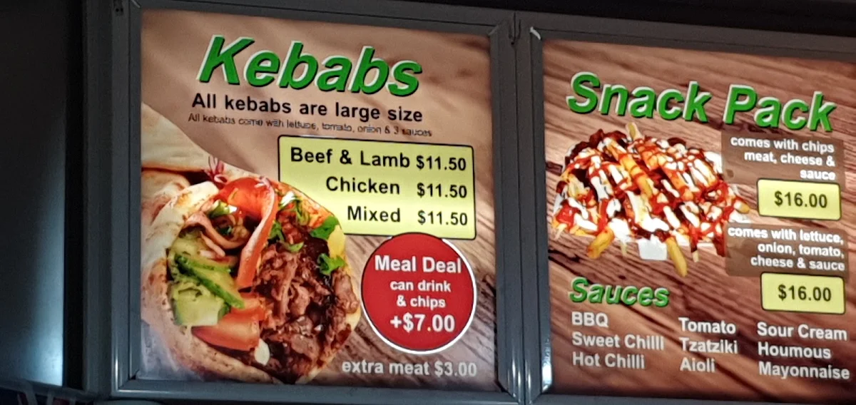 Menu, Phoenix Kebab