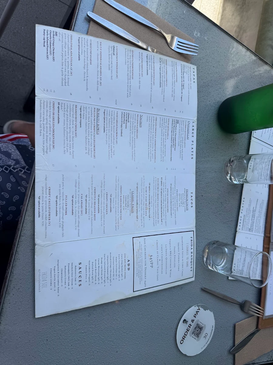 Menu, Frida Sol