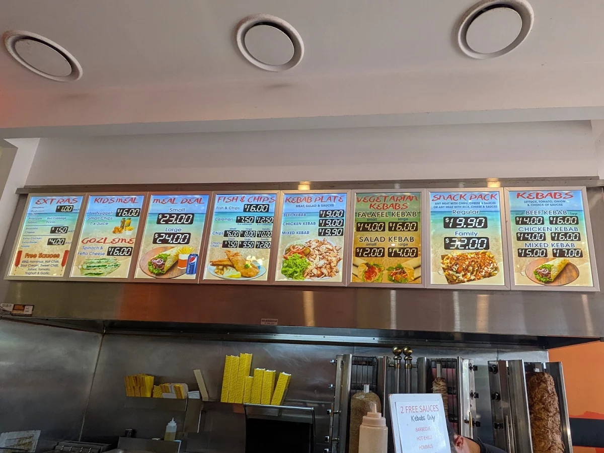 Menu, Cabarita Kebabs