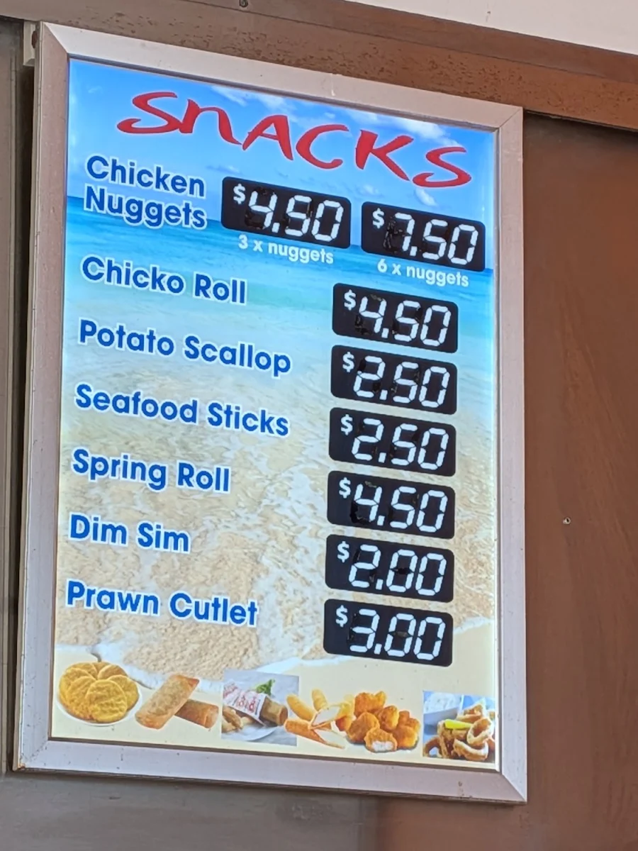 Menu, Cabarita Kebabs