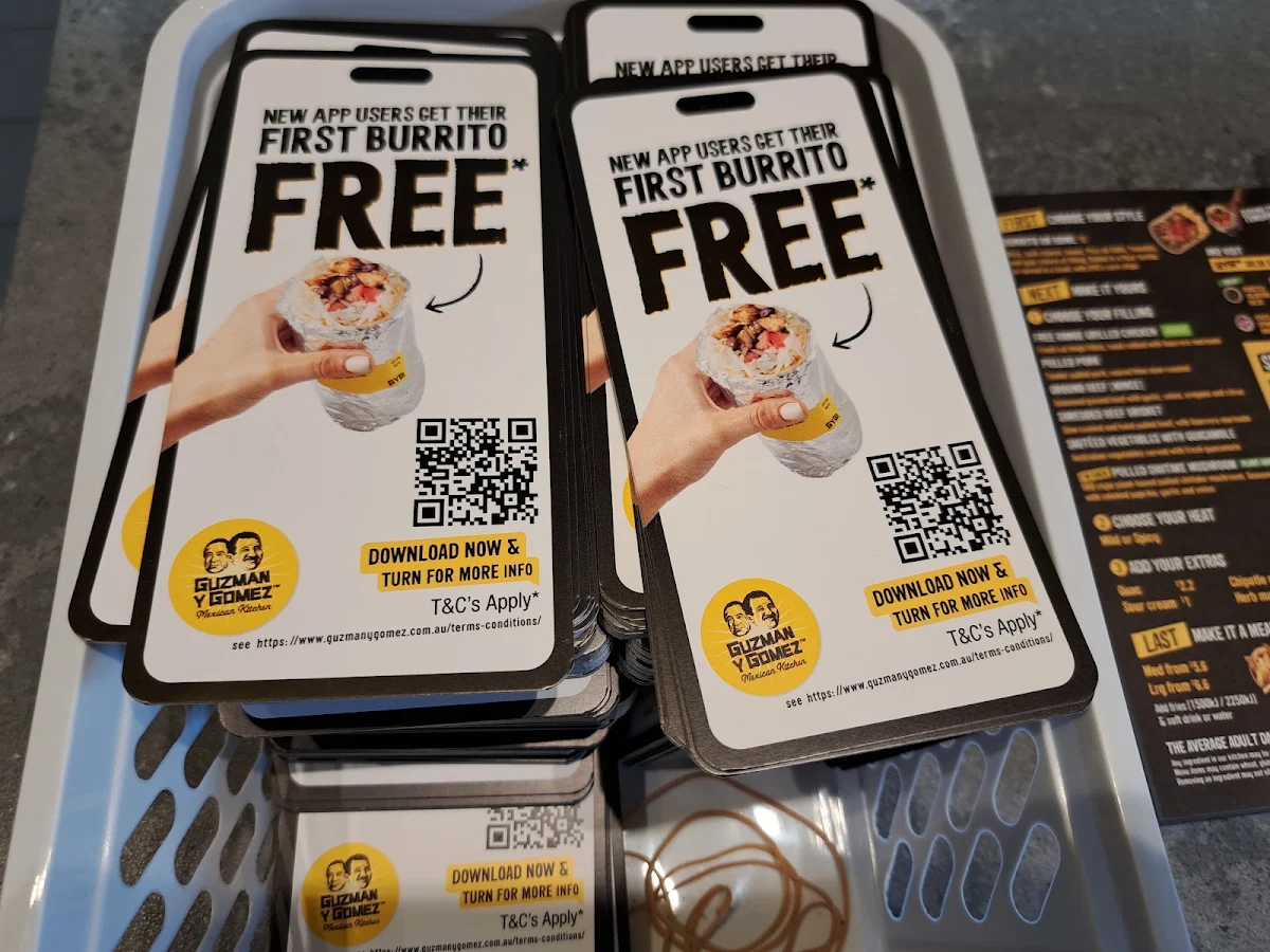 Menu, Guzman y Gomez - Oran Park