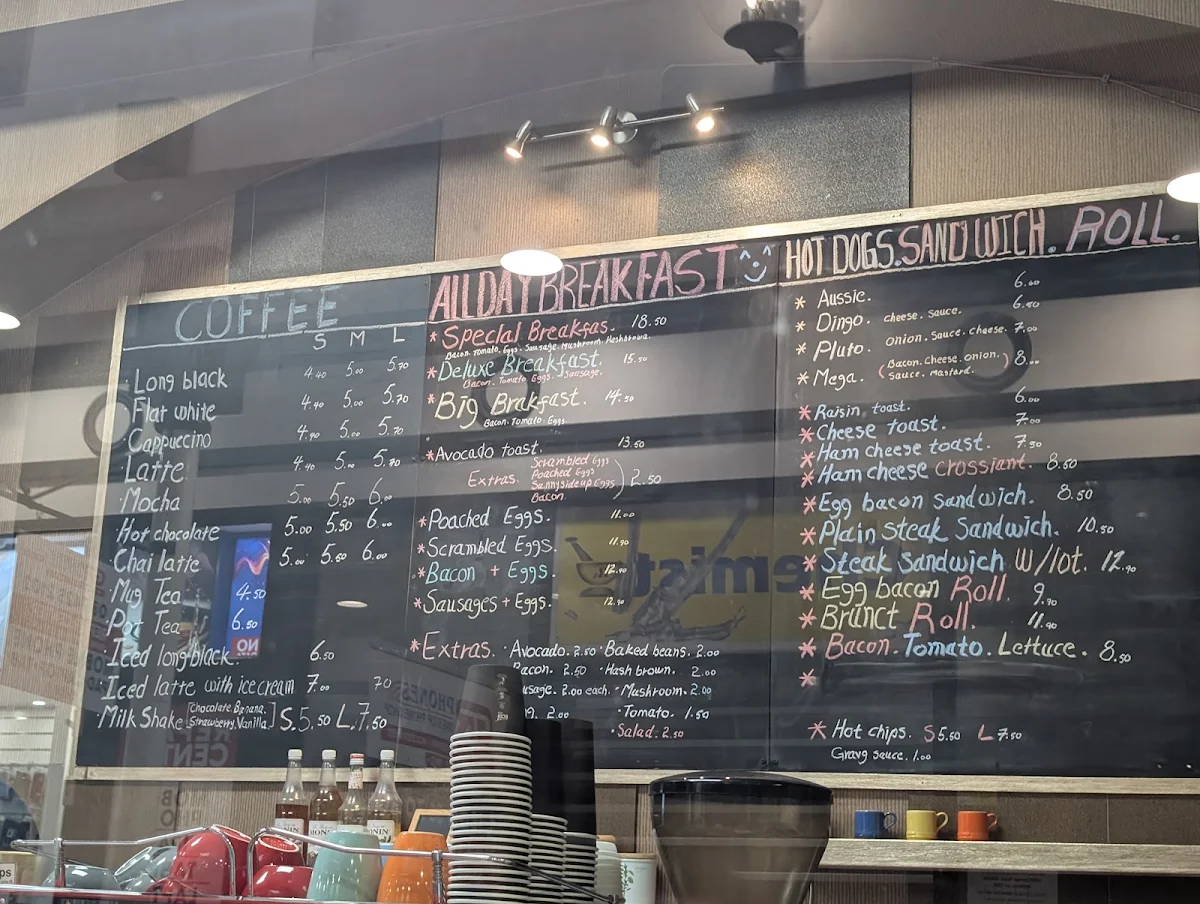 Menu, Station City Café