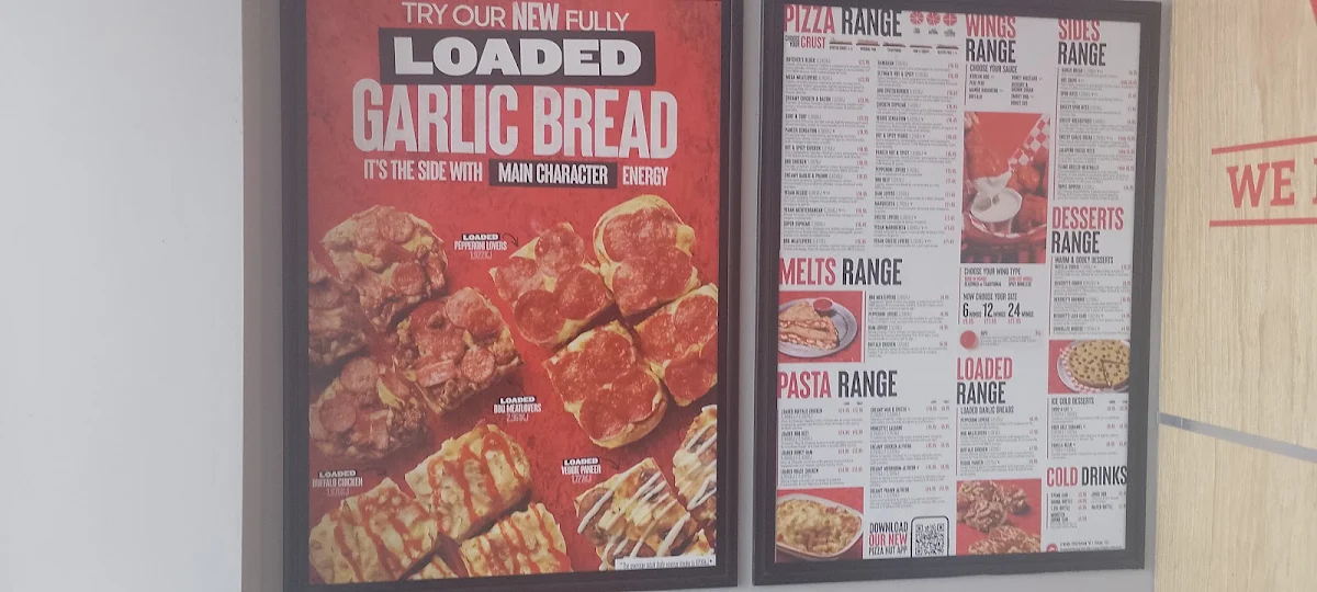 Menu, Pizza Hut North Rockhampton