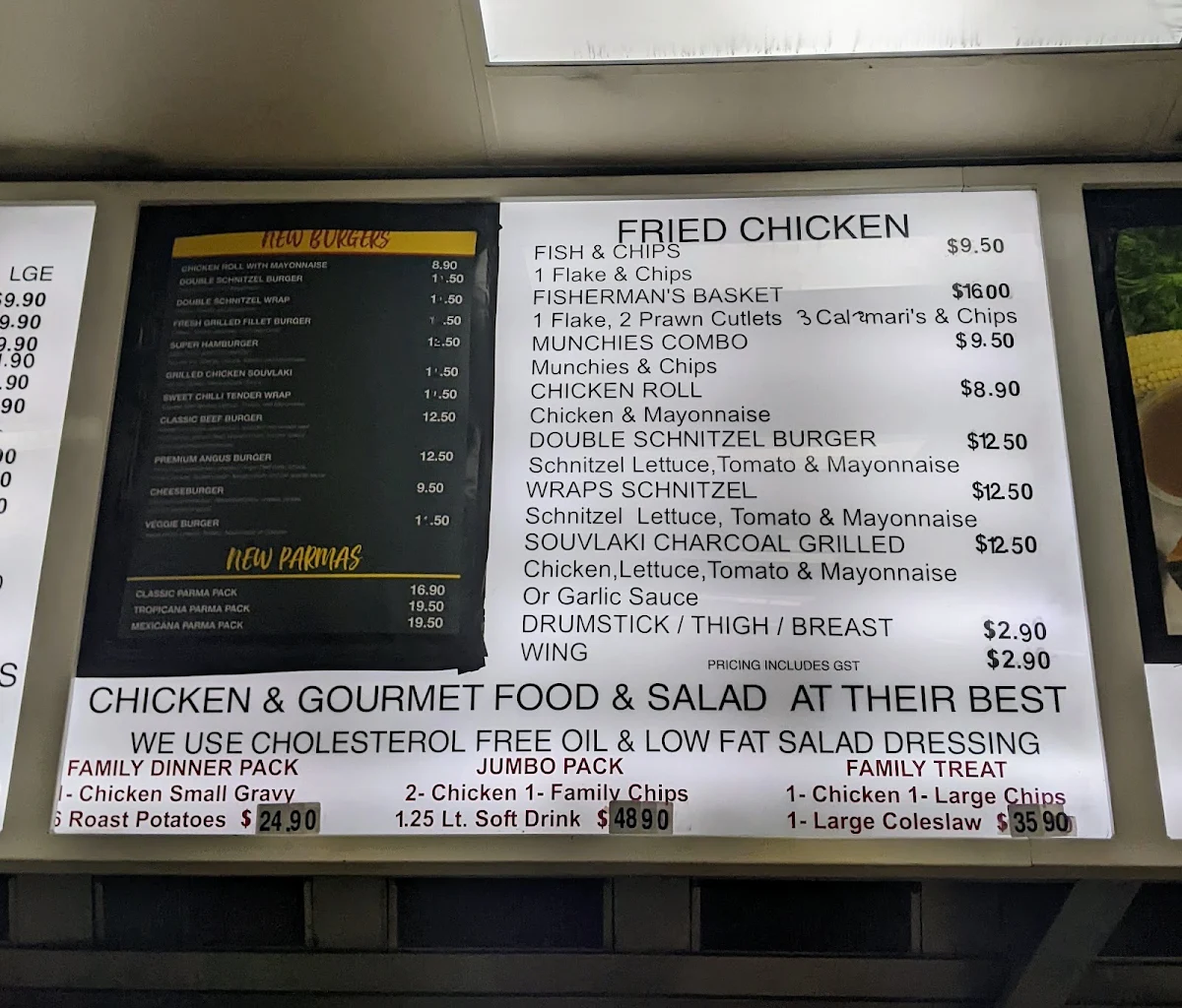 Menu, Cranbourne Charcoal Chicken