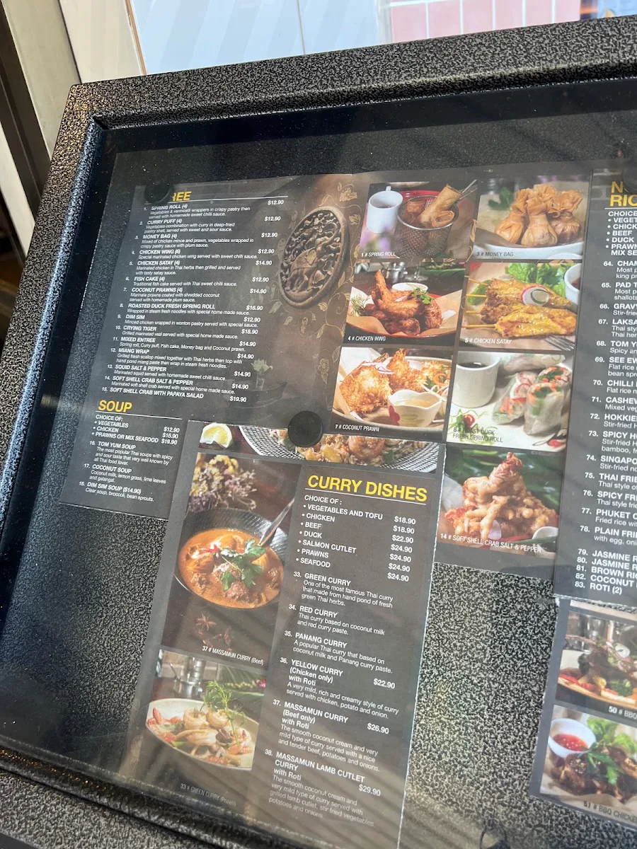 Menu, Nakhon Thai