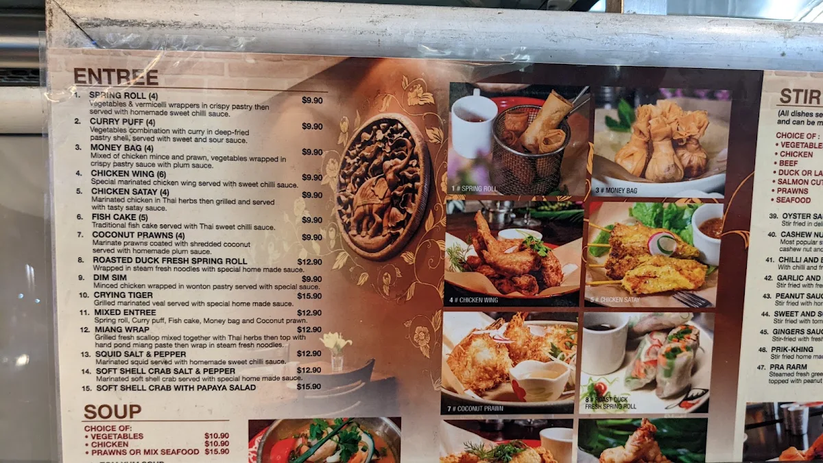 Menu, Nakhon Thai