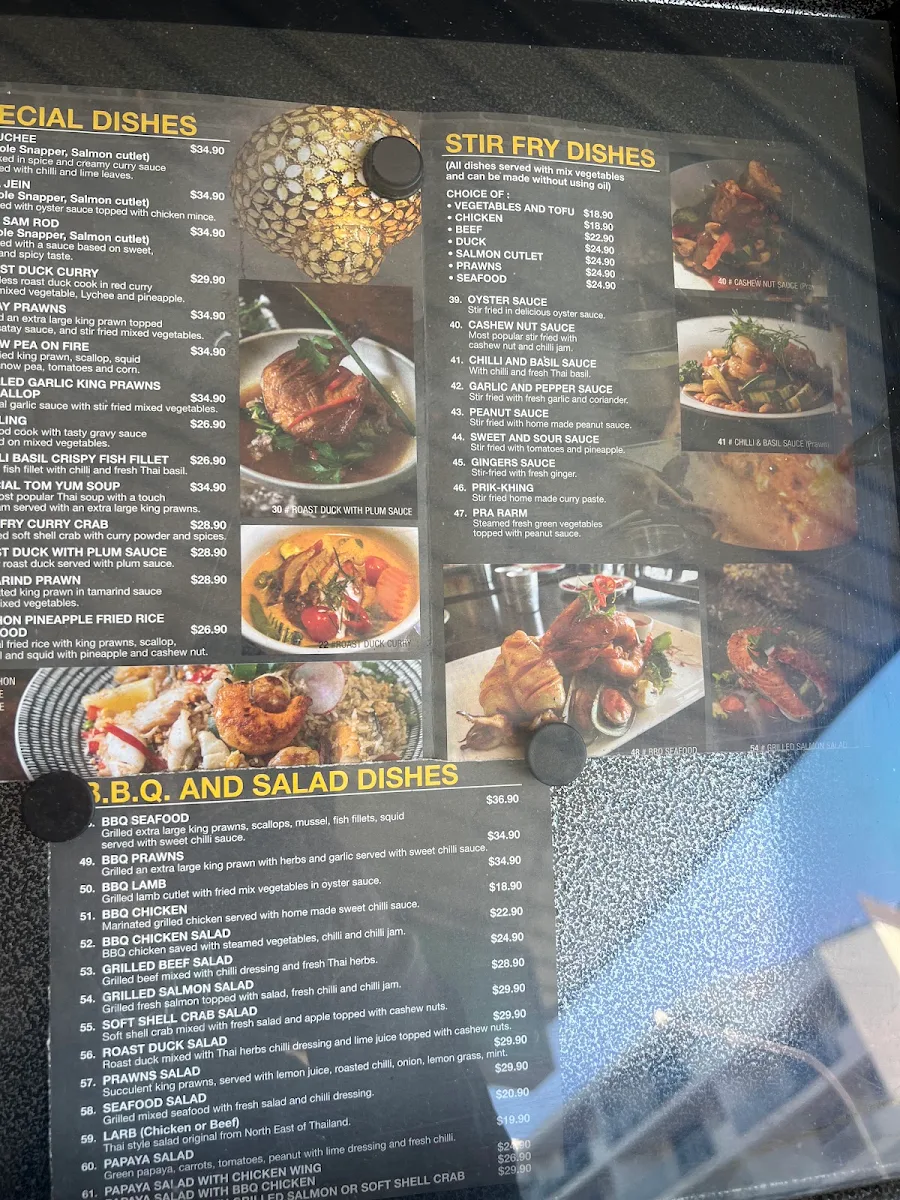 Menu, Nakhon Thai