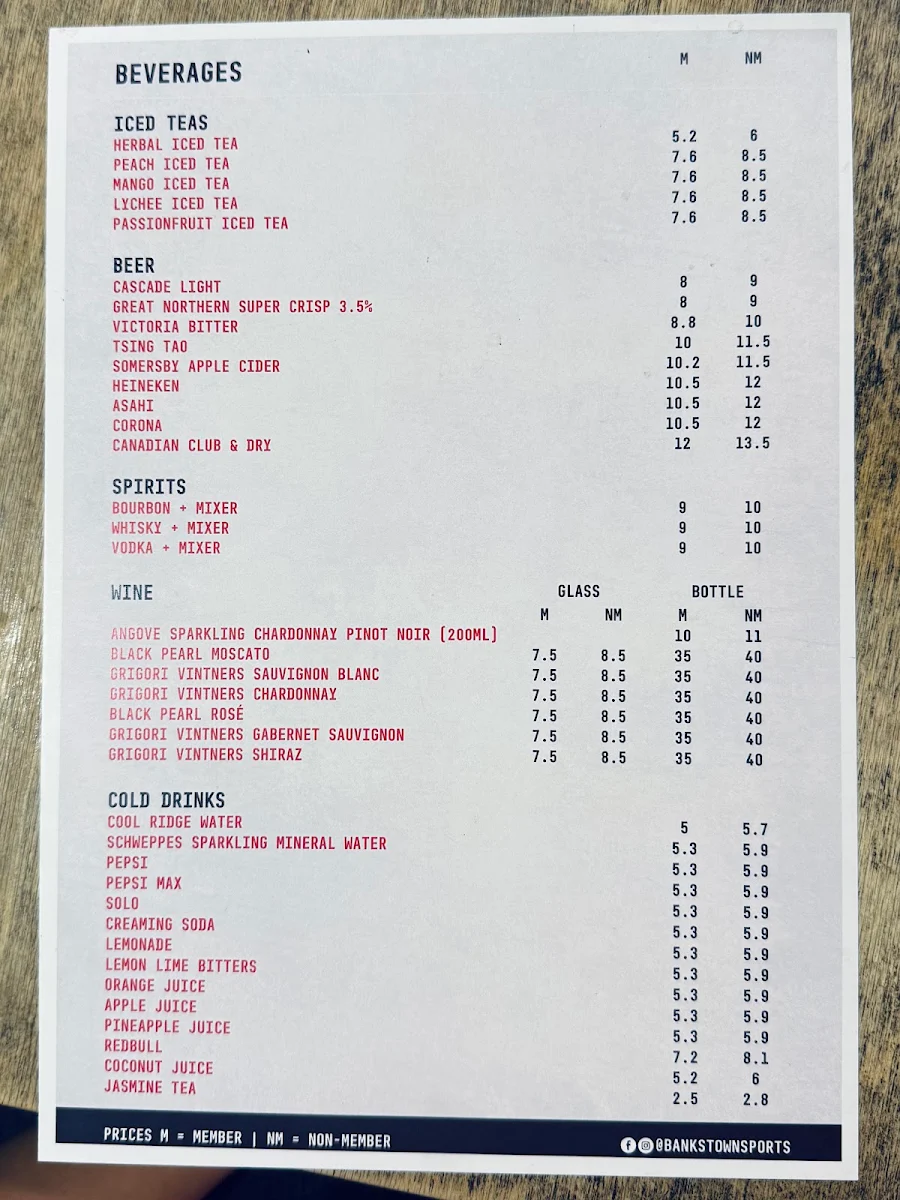 Menu, Lucky Cheng's