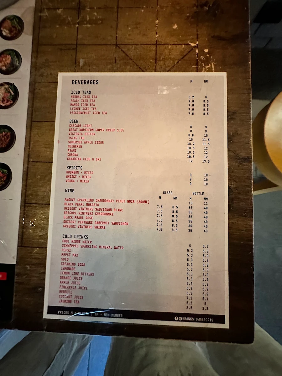 Menu, Lucky Cheng's