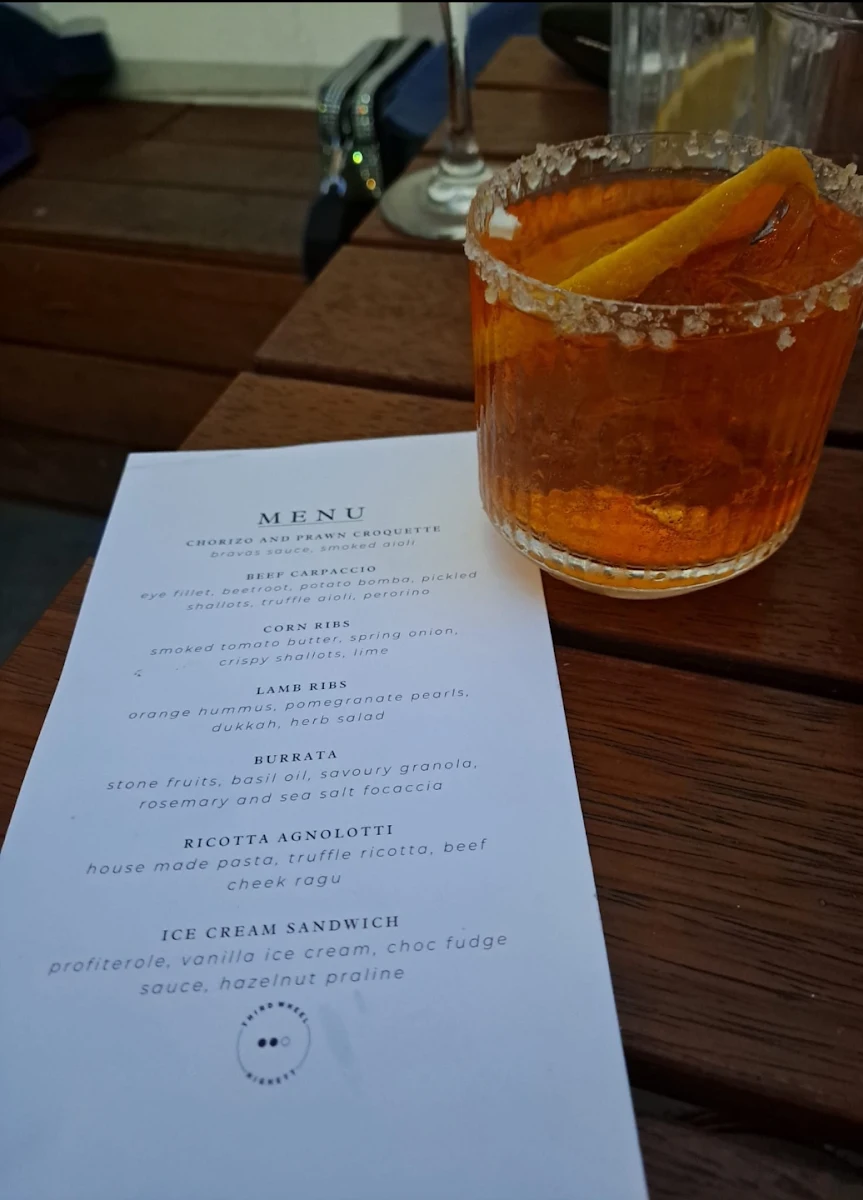 Menu, Third Wheel Highett