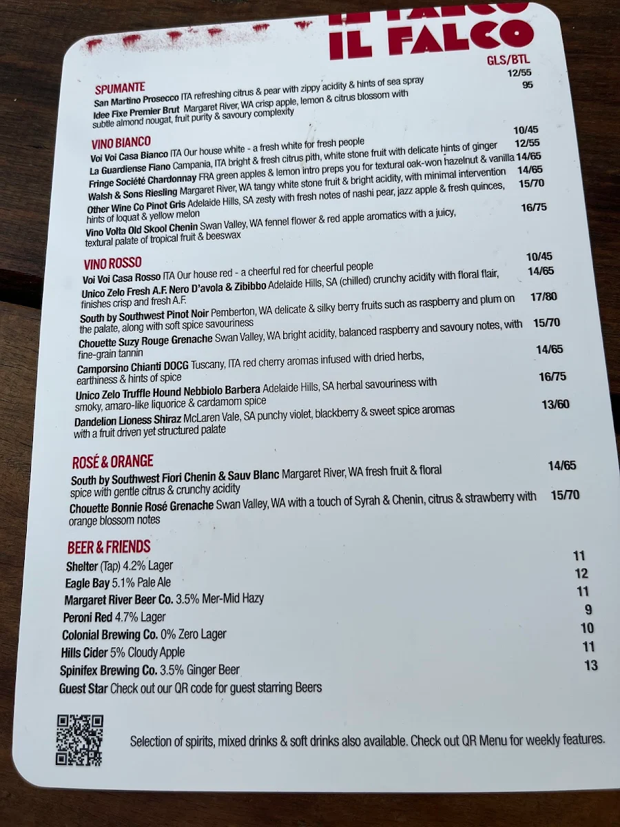 Menu, IL FALCO