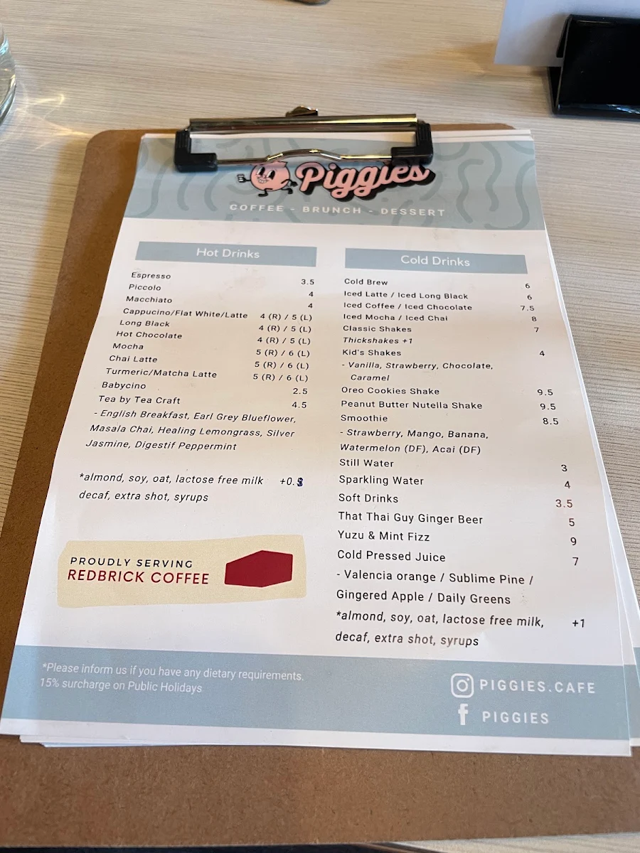 Menu, Piggies