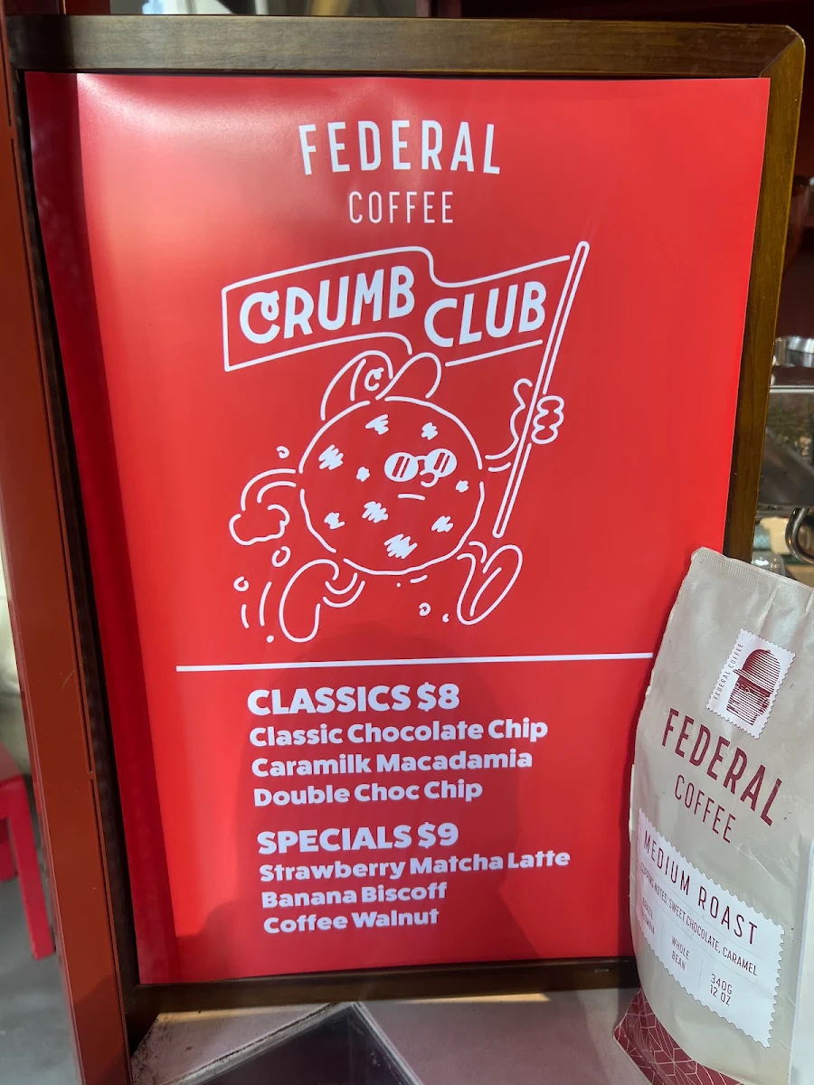 Menu, Federal Coffee