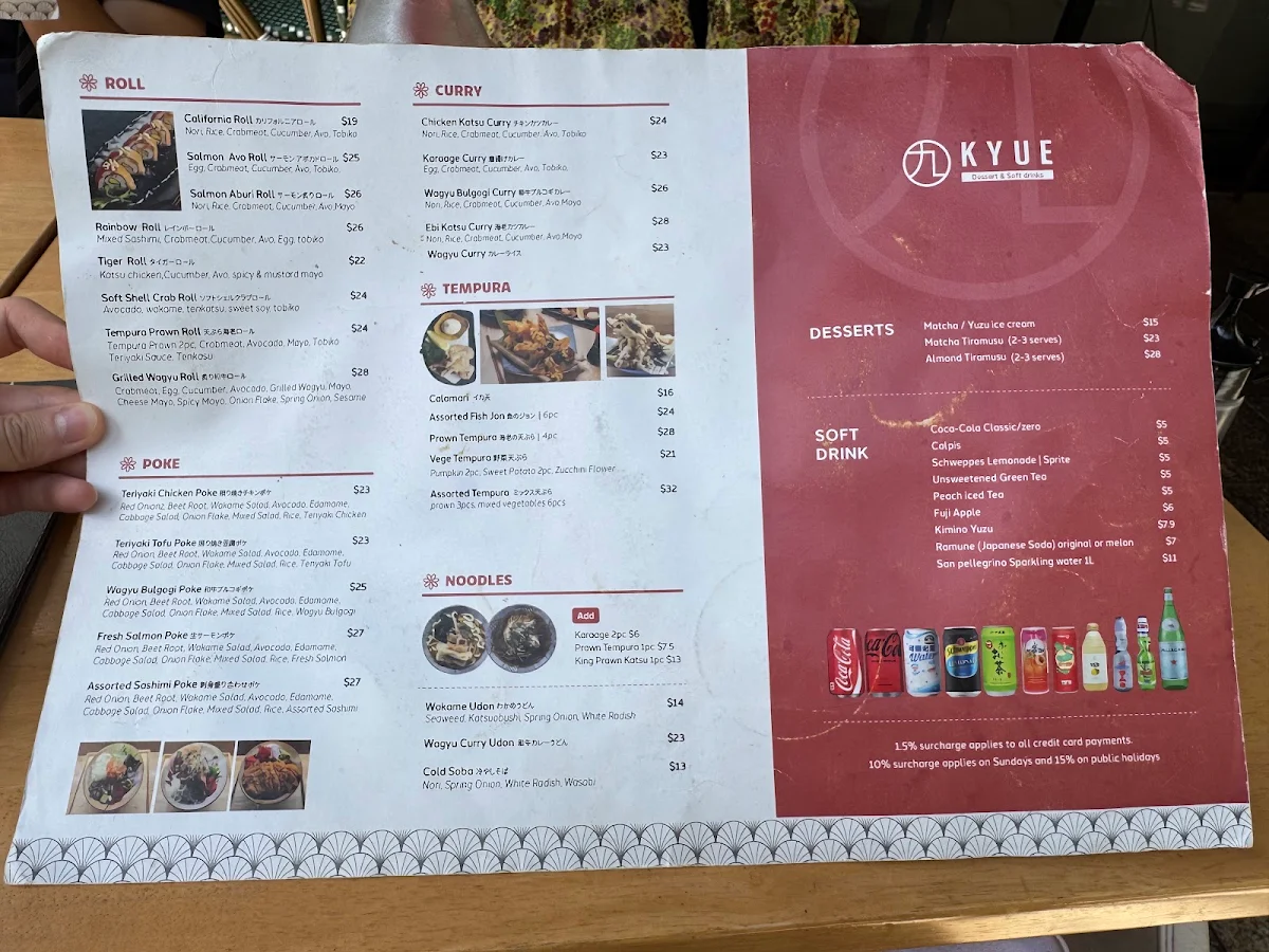 Menu, Kyue Japanese Restaurant | Gyukatsu & Tonkatsu Willoughby