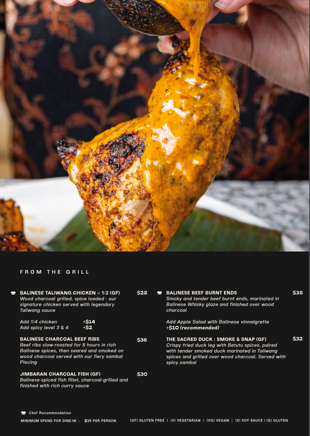 Menu, KKO KKO Balinese