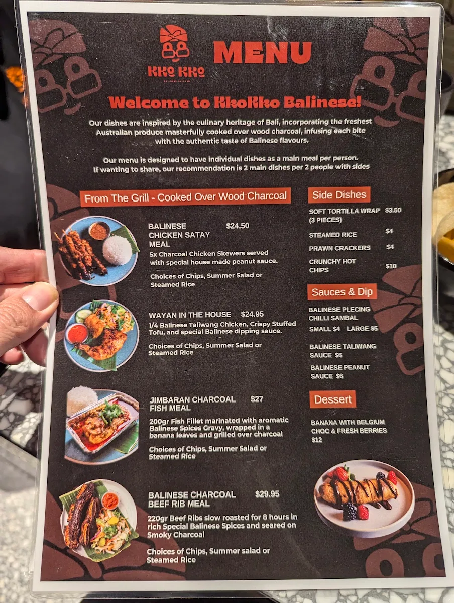 Menu, KKO KKO Balinese
