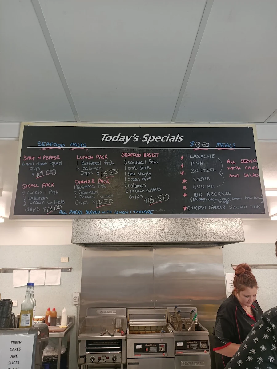 Menu, Renaes Takeaway
