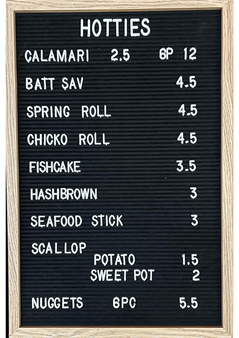 Menu, Miss Birdies