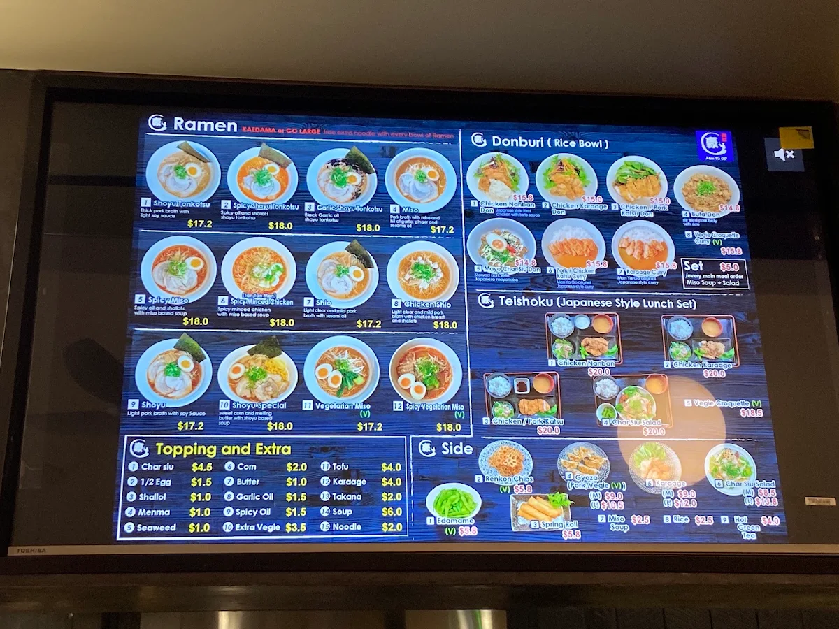 Menu, Men Ya Go - Albert St