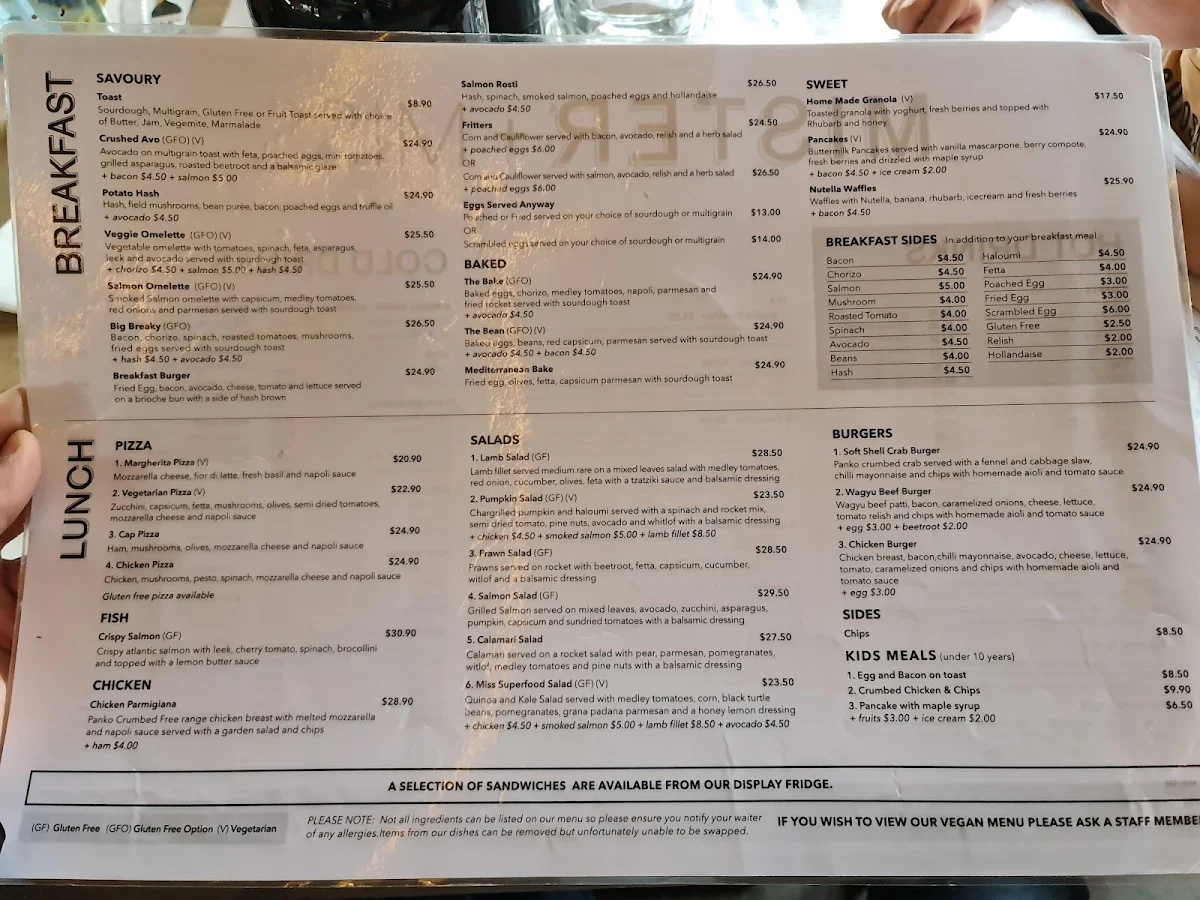 Menu, Mister and Miss