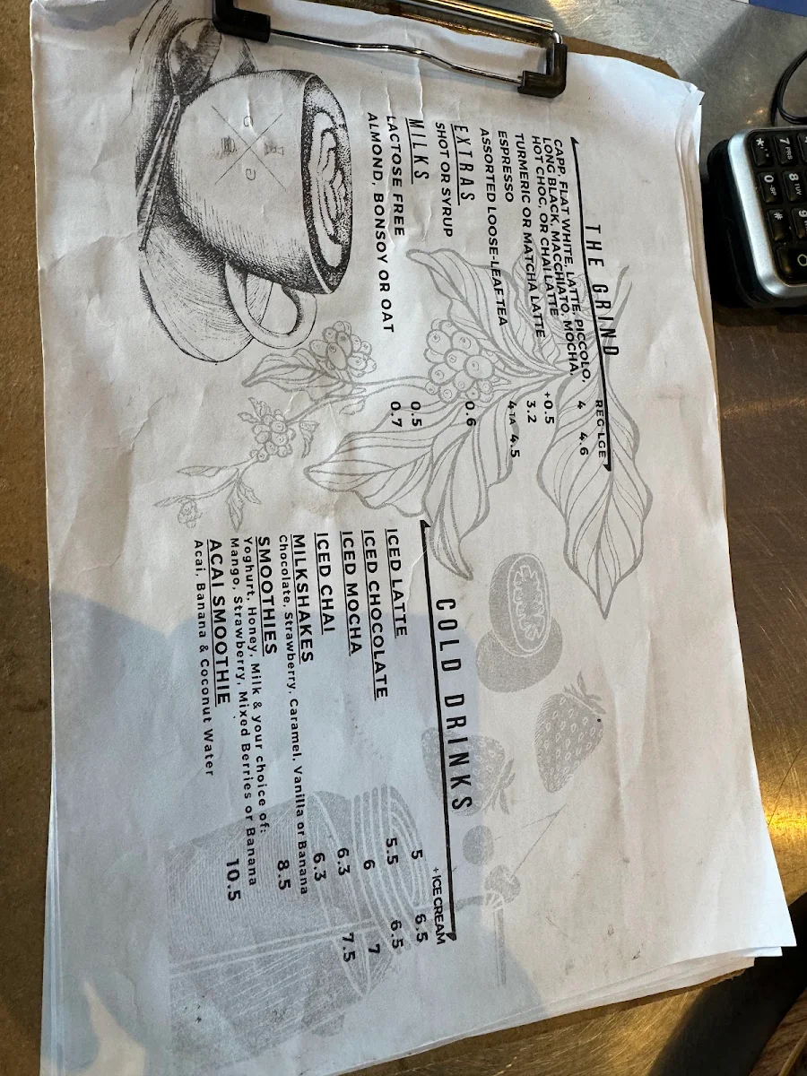 Menu, Grind & Grill