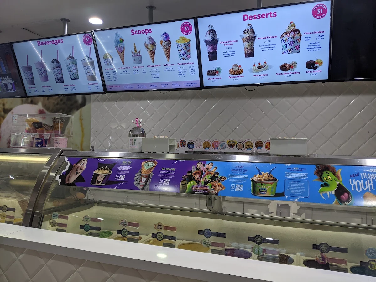 Menu, Baskin-Robbins