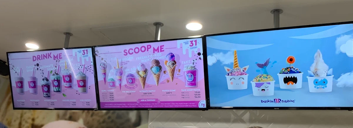 Menu, Baskin-Robbins