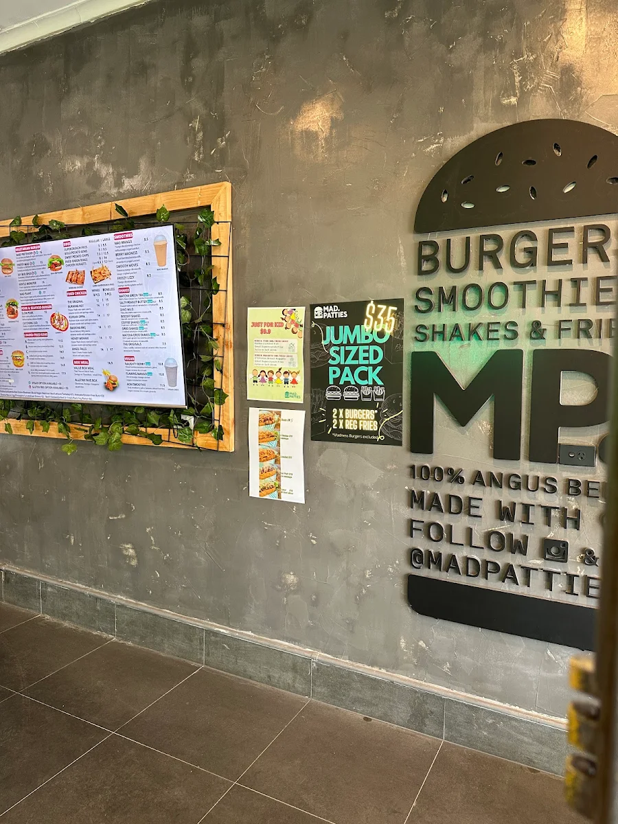 Menu, Mad Patties Mulgrave