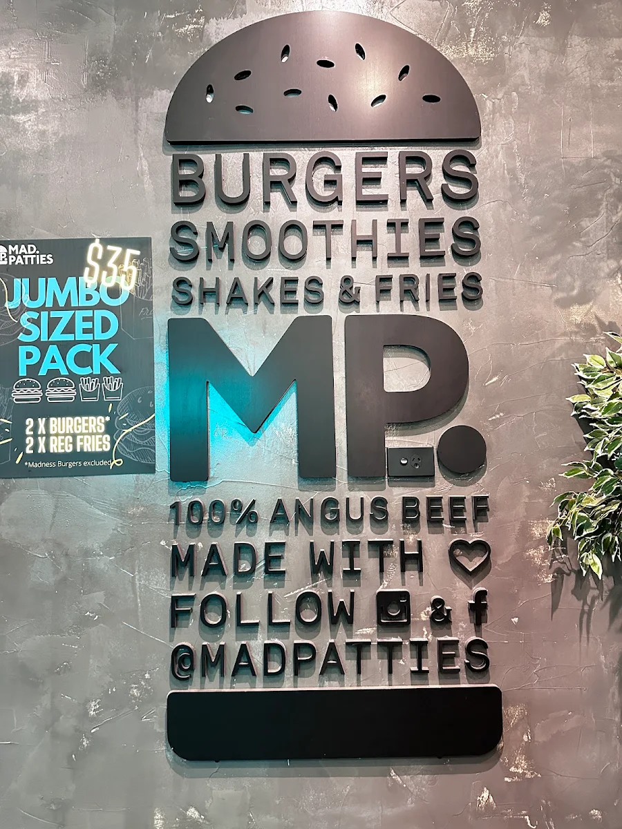 Menu, Mad Patties Mulgrave
