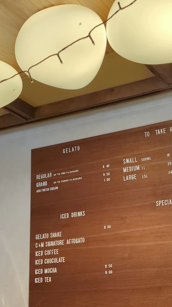 Menu, Cow & the Moon